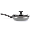 Picture of MILTON Pro Cook Black Pearl Induction Fry Pan with Glass Lid 28 cm Fry Pan 28 cm diameter with Lid 2.5 L capacity Aluminium Nonstick Induction Bottom