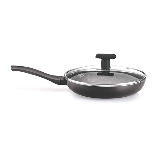Milton Pro Cook Granito Induction Fry Pan With Lid 22 Cm Black की तस्वीर