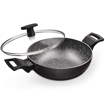 MILTON Pro Cook Kadhai With Lid Kadhai 26 cm diameter with Lid 3.4 L capacity  Aluminium Non stick Induction Bottom की तस्वीर