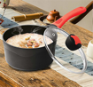 Picture of TREO Die Cast Milk Pan With Glass Lid And Handle Milk Pan 0 cm diameter with Lid 2.15 L capacity  Aluminium Non stick  Induction Bottom