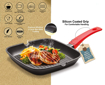 Picture of TREO Die Cast Grill Pan Grill Pan 24 cm diameter 0 L capacity  Iron Non stick Induction Bottom