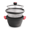 Picture of TREO Die Cast Steamer Multipurpose Cooking Pot 4060 ml Pot 31.2 cm diameter 4.06 L capacity with Lid Aluminium Nonstick Induction Bottom