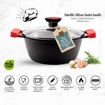 Picture of TREO Die Cast Casserole With Glass Lid Cook and Serve Casserole  2000 ml