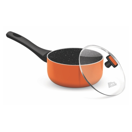Picture of TREO Non Induction Sauce Pan With Glass Lid Sauce Pan 18 cm diameter with Lid 1.9 L capacity  Aluminium Non stick Induction Bottom