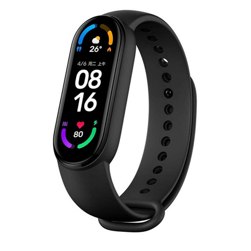 Xiaomi Mi Smart Band 6 50% Larger 1.56" AMOLED Screen SpO2 Tracking Continuous HR Stress and Sleep Monitoring Black की तस्वीर