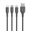 Picture of TOR 888 3 in 1 QC 3.0A 18W USB Cable