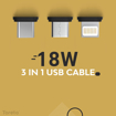 TOR 888 3 in 1 QC 3.0A 18W USB Cable की तस्वीर