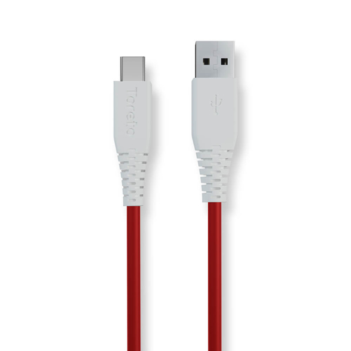 Toreto TOR CORD DASH TYPE C Fast Charge and Sync cable 1 m USB Type C Cable Compatible with Any type C Device Red One Cable की तस्वीर