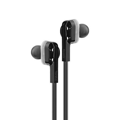 Picture of Toreto fling Earphones With Mic Black Tor 296 Wired Headset  Black In the Ear