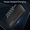 Picture of Ambrane 20000mAh Li Polymer Powerbank with Fast Charging & Compact Size Neos Black