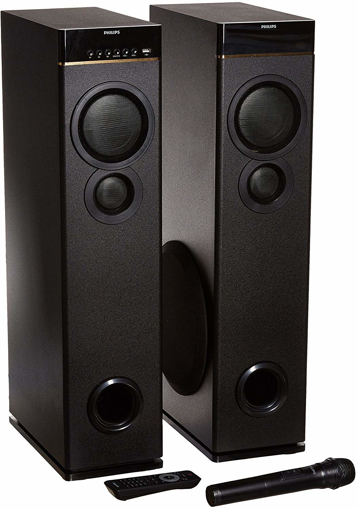 Picture of PHILIPS SPA9080B 94 80 W Bluetooth Tower Speaker  Black  2.0 Channel