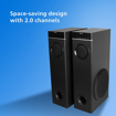 Picture of Philips Audio SPA9070 70 W Tower Speaker with Optical Input and Mic Black