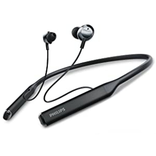 Picture of PHILIPS TAPN402BK 00 HiRes Splash Proof Neckband Bluetooth Headset  Black In the Ear
