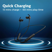 Picture of PHILIPS TAE1205 Neckband With Type C Quick Charge Bluetooth Headset  Black In the Ear