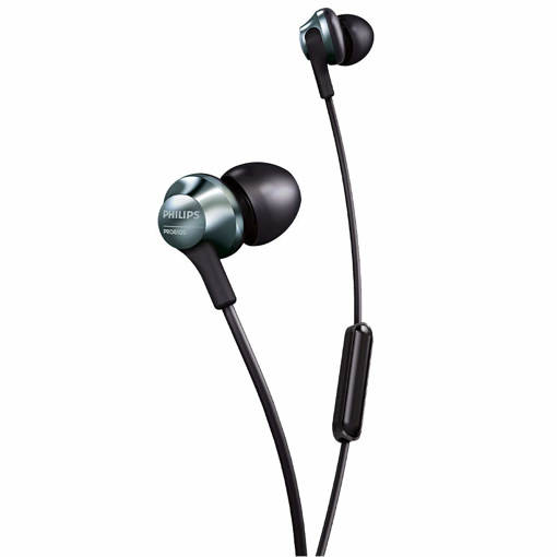 Picture of PHILIPS PRO6105BK 00 Rich Bass Wired Headset  Black In the Ear