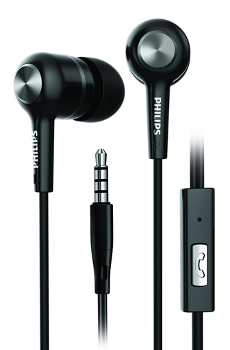 Picture of PHILIPS SHE1505BK 94 Rich Bass Wired Headset  Black  In the Ear