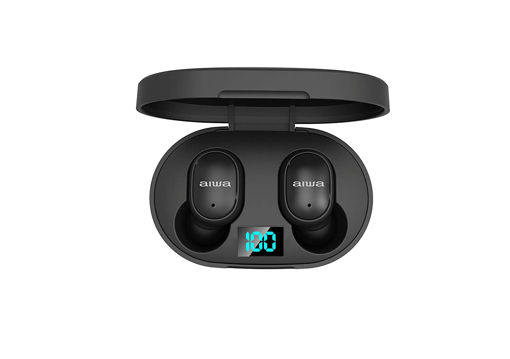 Picture of Aiwa AT X80E Bluetooth Truly Wireless in Ear Earbuds with Mic Black