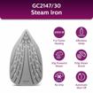 Picture of PHILIPS GC2147 30 2400 W Steam Iron  Purple