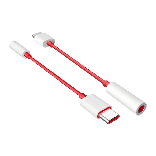 Oneplus Connector White Red Type C to 3.5mm Noise Cancelling Headphones Jack 0.05 m Phone Converter की तस्वीर