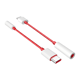 Show details for Oneplus Connector White Red Type C to 3.5mm Noise Cancelling Headphones Jack 0.05 m Phone Converter Picture of Oneplus Connector White Red Type C to 3.5mm Noise Cancelling Headphones Jack 0.05 m Phone Converter