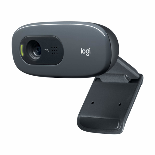 Picture of Logitech C270 HD Webcam HD 720p 30fps Widescreen HD Video Calling HD Light Correction Noise Reducing Mic for Skype FaceTime Hangouts WebEx Black