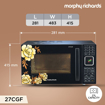 Picture of Morphy Richards 27 Ltr 27CGF Floral Design Microwave Convection Oven with 27 Autocook Menus Black Regular