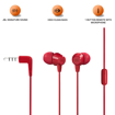Picture of JBL T50HI by Harman Wired In Ear Headphone with Mic Red