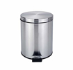 Signoraware Modern Steel Pedal Dustbin for Home and Office with Soft Close Feature Round Matte 12Ltr Silver की तस्वीर