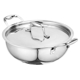 Show details for Signoraware Tri Ply Stainless Steel Induction Compatible Extra Deep Kadai with Stainless Steel Lid 24cm Capacity 3.5 Liter Medium Silver Picture of Signoraware Tri Ply Stainless Steel Induction Compatible Extra Deep Kadai with Stainless Steel Lid 24cm Capacity 3.5 Liter Medium Silver
