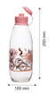 Picture of Signoraware Bicycle Glass Water Bottle 1 Litre Transparent 1000 ml Bottle  Pack of 1 Clear Glass