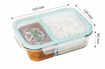 Picture of Signoraware Slim High Borosilicate Bakeware Safe Glass Small Lunch Box with Bag 600 ML transparent