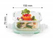 Picture of Signoraware Lock n Store Borosilicate glass square container 800ml  Glass Utility Container  Clear