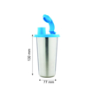 Signoraware Stylish Steel Sipper 370ml Sipper Pack of 1 Blue Steel की तस्वीर