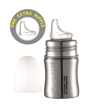 Picture of Signoraware Bubble 304 Stainless Steel Feeding Bottle With 1 Extra Free Nipple Set of 1 300ml Bottle Pack of 1 Silver Steel