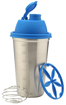 Picture of Signoraware Shake n Shake Stainless Steel Sports Shaker Bottle with Blending Ball and Whisking Wheel 650ml Blue