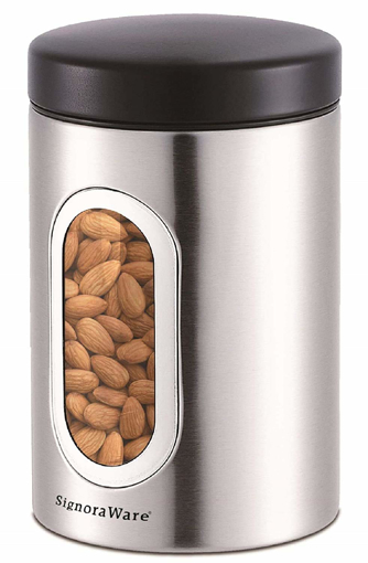 Signoraware  950 ml Steel Grocery Container  Silver की तस्वीर