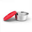 Picture of Signoraware Stainless Steel Serving Bowl with Lid 200 ml Red