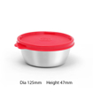 Signoraware Stainless Steel Serving Bowl with Lid 200 ml Red की तस्वीर