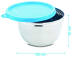 Picture of Signoraware Stainless Steel Mixing Bowl 1000ml Blue