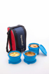 Picture of Signoraware Executive Stainless Steel Microsafe 3 Tier Lunch Box Blue Set of 3