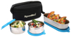 Picture of Signoraware Double Decker Special Steel Lunch Box with Black Bag 350ml 350ml 650ml Blue 3 Containers Lunch Box  650 ml