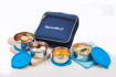 Picture of Signoraware Fresh Stainless Steel Lunch Box 250 ml +250 ml+ 350 ml+ 350 ml Blue Set of 4