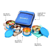 Picture of Signoraware Fresh Stainless Steel Lunch Box 250 ml +250 ml+ 350 ml+ 350 ml Blue Set of 4