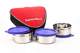 Show details for Signoraware Sleek steel violet 3 Containers Lunch Box  1050 ml Picture of Signoraware Sleek steel violet 3 Containers Lunch Box  1050 ml