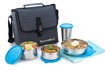 Picture of Signoraware Tote Bag steel Lunch Box Set 600ml + 1Pc 500ml + 1Pc 350ml + Tumbler 370ml 4 Containers Lunch Box  600 ml