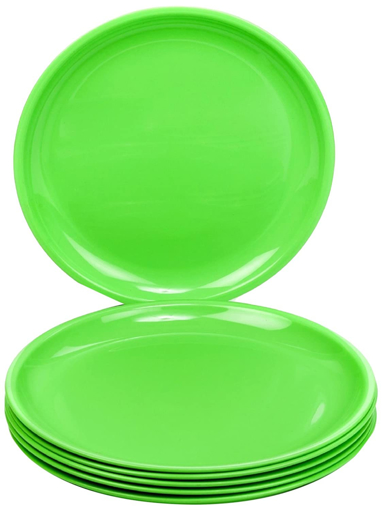 Picture of Signoraware Round Full Plate set Set of 6 Parrot Green