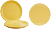 Signoraware Round Plastic Full Plate Set Set of 3 Lemon Yellow & Round Plastic Half Plate Set Set of 3 Lemon Yellow Combo की तस्वीर