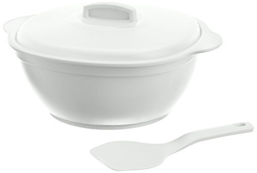 Signoraware Cook N Serve Bowl  Big 1.8 litres White Plastic की तस्वीर