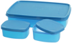 Signoraware Compact Lunch Box With Bag 100 ml 850 ml Plastic Grocery Container  Pack of 3 Blue की तस्वीर