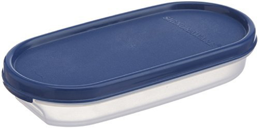 Signoraware Modular Container Oval Half 200ml  200 ml Plastic Fridge Container Blue की तस्वीर